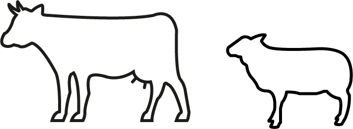 Icon von Schaf und Kuh